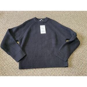 Zara Black Knit Pullover Sweater Long-Sleeve Womens Size Small NWT